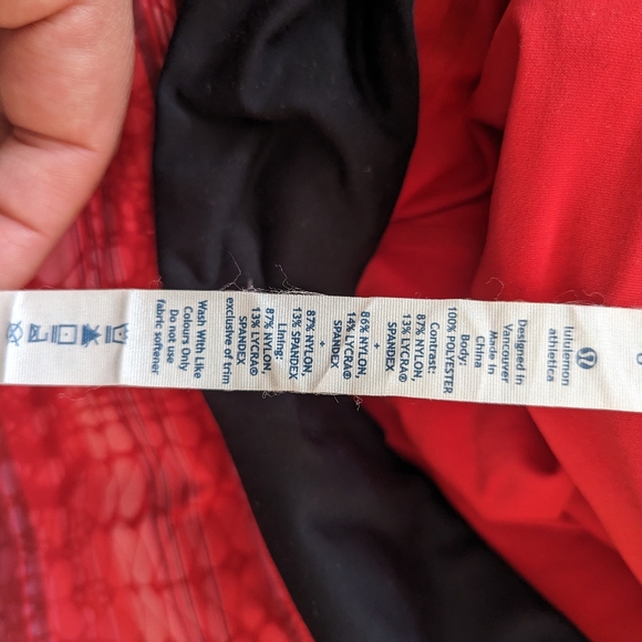 Lululemon red tennis skirt with under shorts - Picture 6 of 7